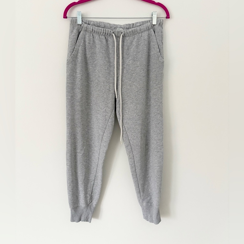Aerie Heather Grey Adjustable Tie Waist Sweatpant Joggers Size Small - Picture 2 of 8